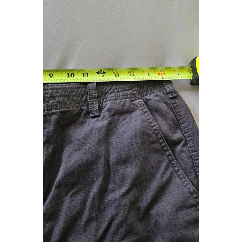 IZOD Saltwater Ripstop Cargo Shorts Mens 32 Asphalt Grey Stretch Outdoor New